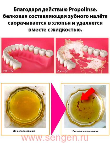 Ополаскиватель для полости рта PIERAS Propolinse Matcha, с индикацией загрязнения, с прополисом и вкусом чая матча, 600мл.