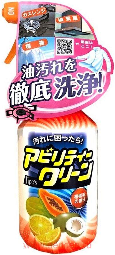 Универсальное моющее средство YUWA Tipo's Ability Clean, с дезинфицирующим и дезодорирующим эффектом, против стойких загрязнений, 500мл.
