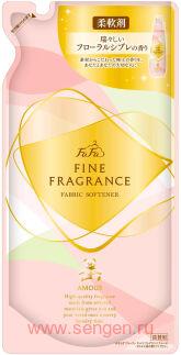 Парфюмированный кондиционер-ополаскиватель для белья NS FAFA JAPAN Fine Fragrance Amour, с цветочно-шипровым ароматом, сменная упаковка, 500мл.