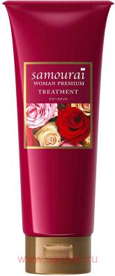 Маска для волос восстанавливающая и увлажняющая SPR JAPAN Samourai Woman Premium, с великолепным ароматом роз, 200г.