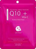 Тканевая маска для лица MITOMO Q10 + Vita-C Mask, с коэнзимом Q10 и витамином С, 1шт.
