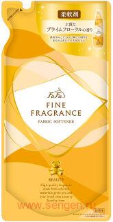Парфюмированный кондиционер-ополаскиватель для белья NS FAFA JAPAN Fine Fragrance Beaute, с ароматом свежей зелени, персика, магнолии, сандалового дерева и кедра, сменная упаковка, 500мл.